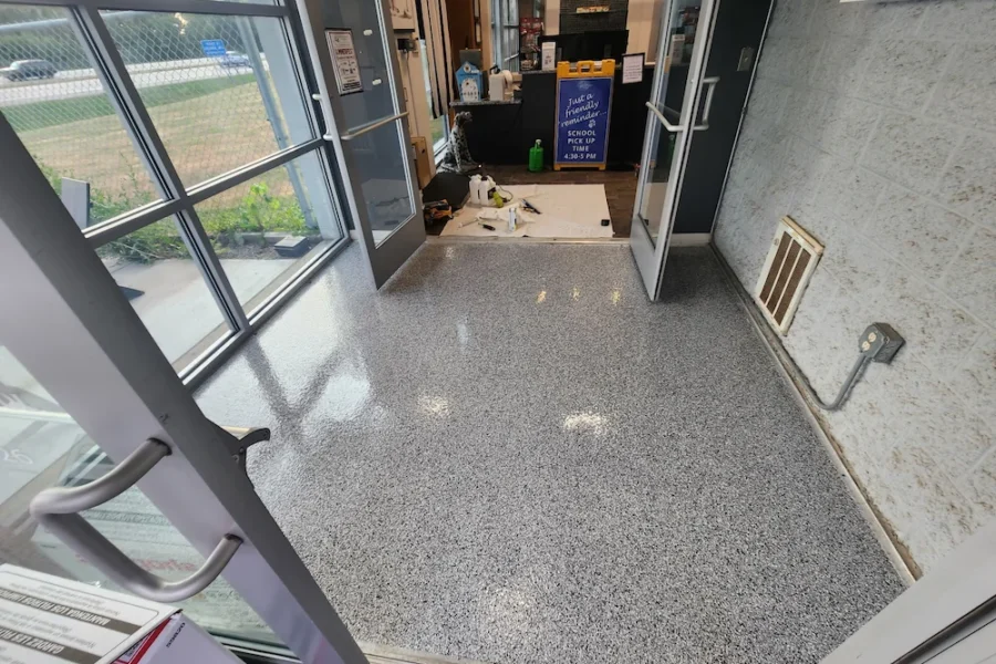 Floor coating project, after