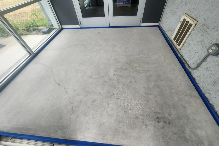 Floor coating project, before